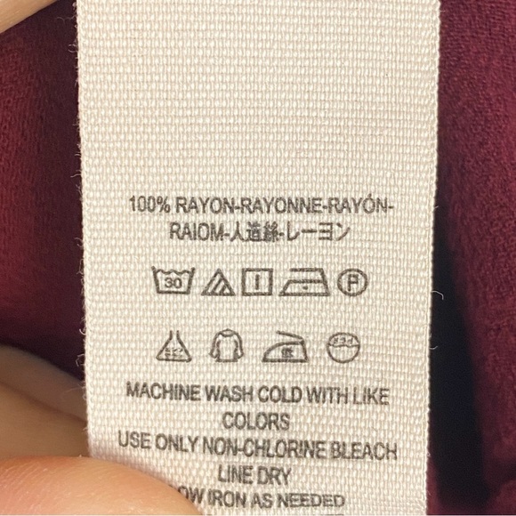 Free People Womens Drift Away Cold Shoulder Tunic Top S Burgundy Whimsigoth‎ - Picture 10 of 10